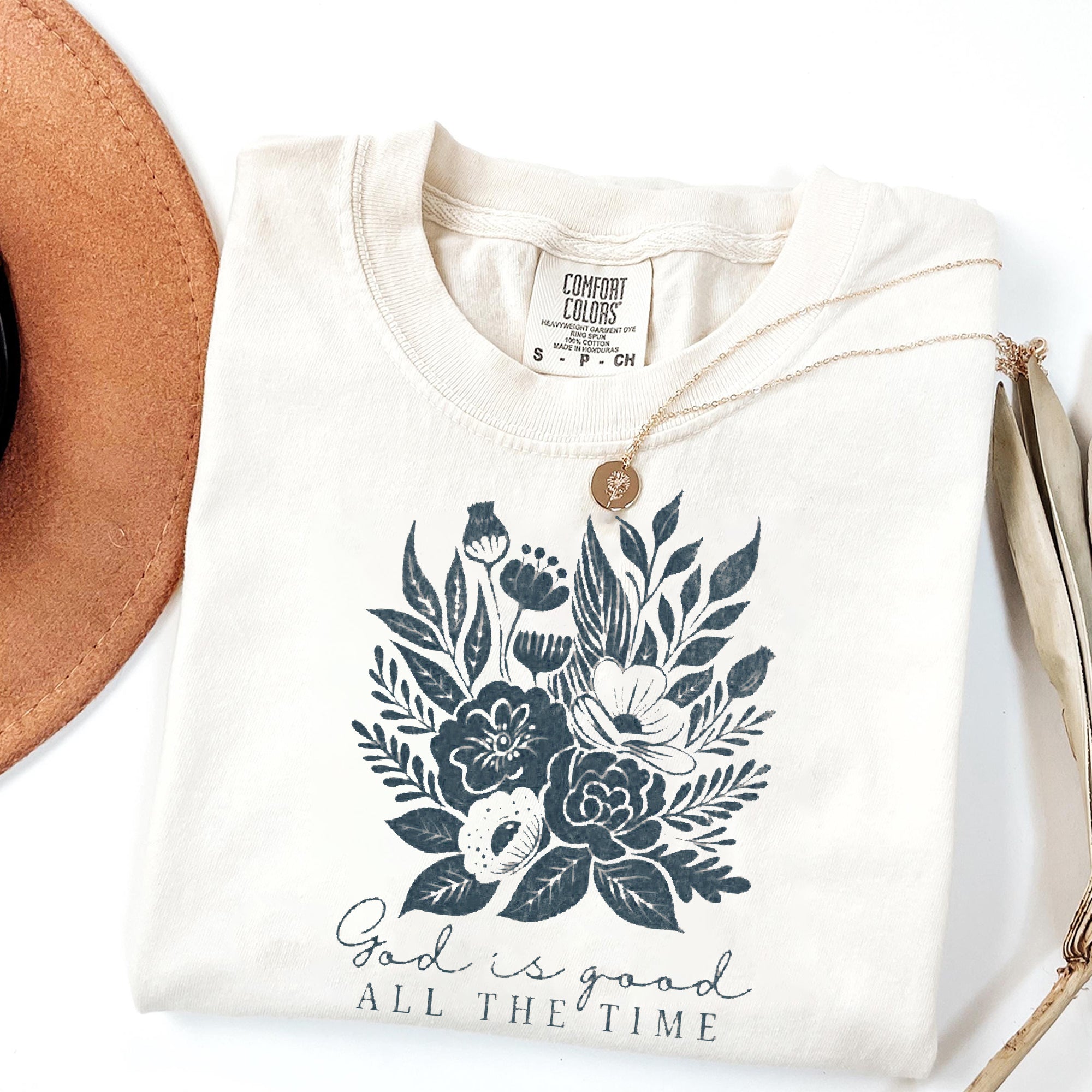 God Is Good Shirt, Boho Christian T Shirt For Women, Floral Comfort Colors Bible Verse Tee, Faith Based Jesus Apparel, Girls Religious Gift